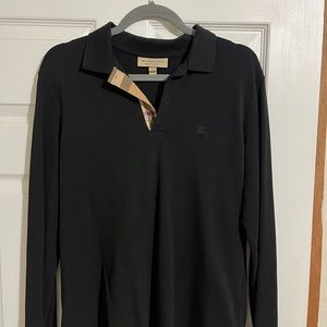 Burberry Black Mens Polo (Long-sleeve) Size M